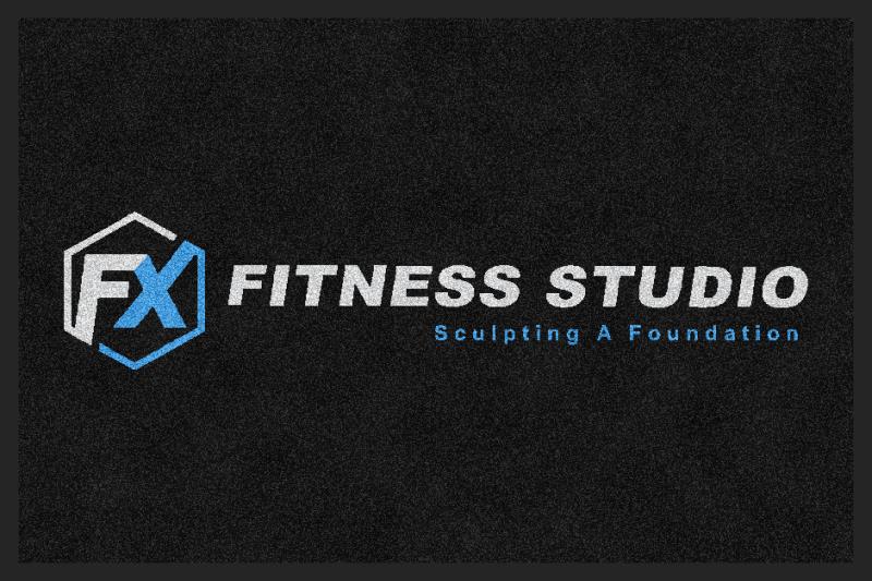FX Fitness Studio 2 X 3 Rubber Backed Carpeted HD - The Personalized Doormats Company