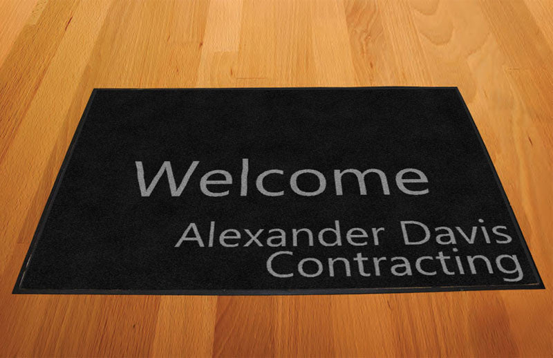 ALEXANDER DAVIS CONTRACTING 2 X 3 Rubber Backed Carpeted HD - The Personalized Doormats Company