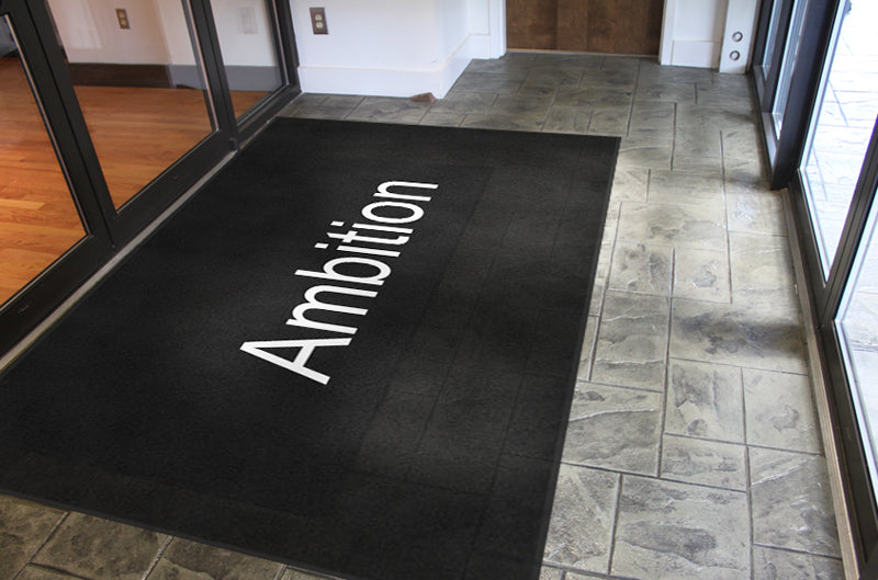 Ambition § 6 X 12 Rubber Backed Carpeted HD - The Personalized Doormats Company