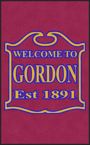Borough of Gordon 5 X 8 Rubber Backed Carpeted - The Personalized Doormats Company