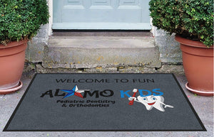 Alamo Kids Dental 3 X 4 Rubber Backed Carpeted HD - The Personalized Doormats Company