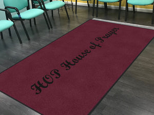 HOP House of Prayer 5 X 10 Rubber Backed Carpeted HD - The Personalized Doormats Company