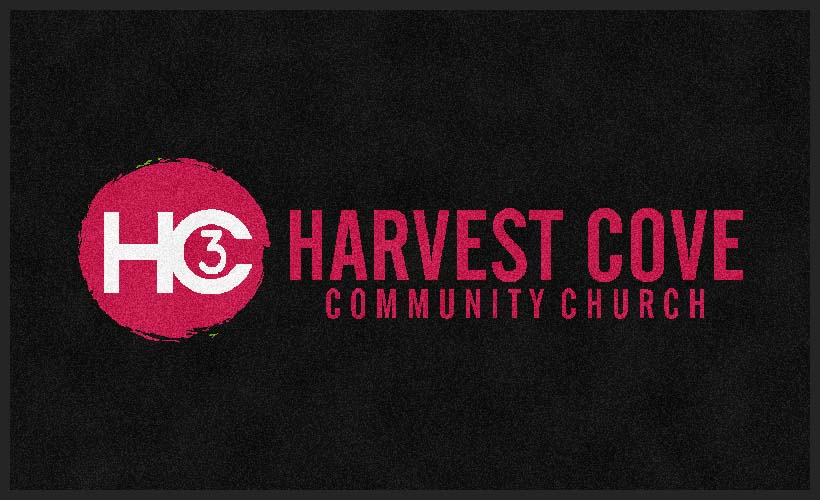 Harvest Cove Community Church 3 X 5 Rubber Backed Carpeted HD - The Personalized Doormats Company