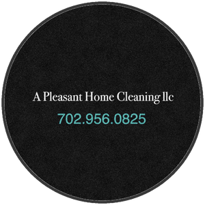 A Pleasant Home Cleaning llc 4 X 6 Rubber Backed Carpeted HD Round - The Personalized Doormats Company