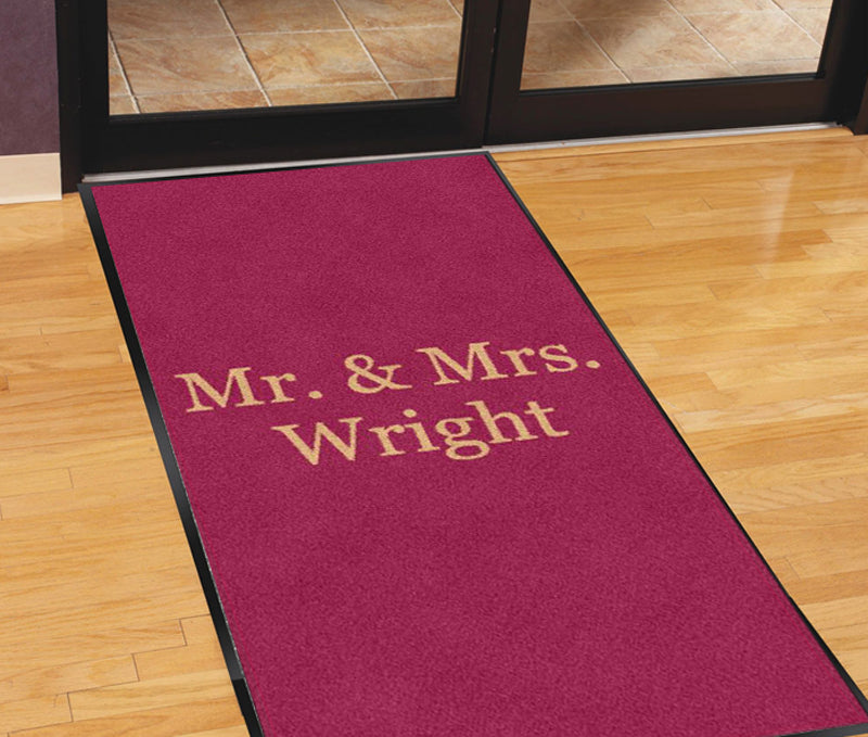 Wright §-3 X 6 Rubber Backed Carpeted-The Personalized Doormats Company