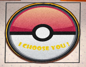 I Choose You 3 X 3 Rubber Backed Carpeted HD Round - The Personalized Doormats Company