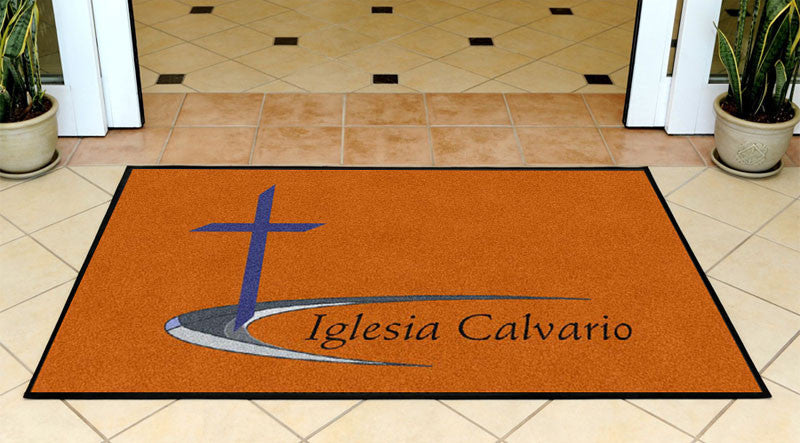 Iglesia Calvario Inc. 3 X 5 Rubber Backed Carpeted HD - The Personalized Doormats Company