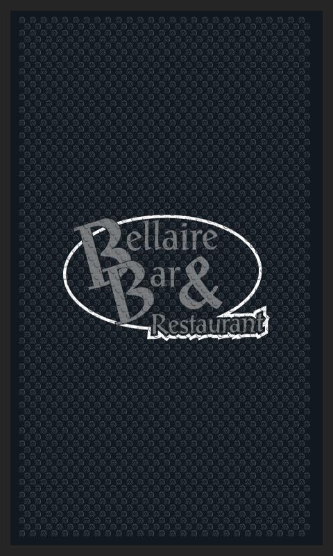 Bellaire Bar & Restaurant 3 X 5 Rubber Scraper - The Personalized Doormats Company
