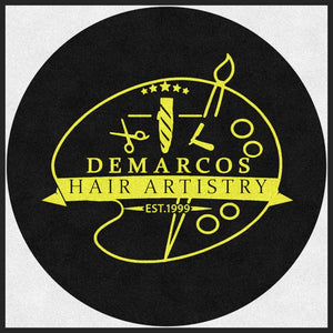 DeMarco Banana § 4 X 4 Rubber Backed Carpeted HD Round - The Personalized Doormats Company