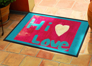 Hi love 2 X 3 Rubber Backed Carpeted HD - The Personalized Doormats Company