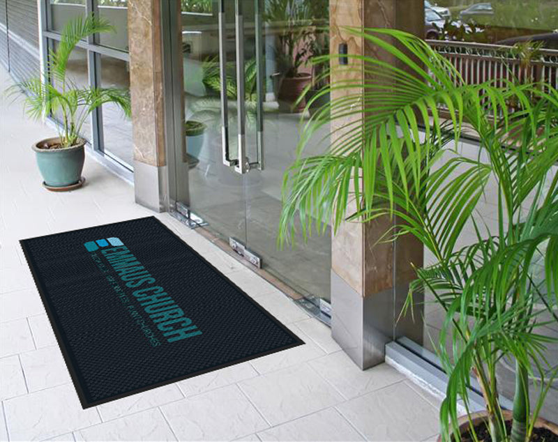 Emmaus Church (outside big) 4 x 8 Rubber Scraper - The Personalized Doormats Company