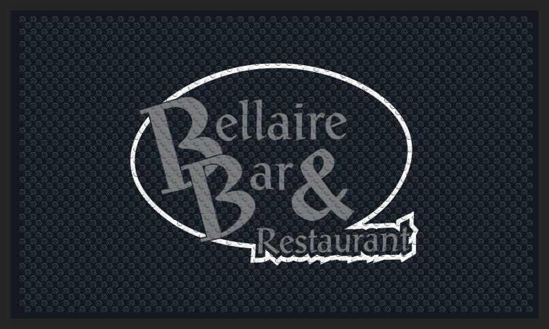 Bellaire Bar & Restaurant 3 X 5 Rubber Scraper - The Personalized Doormats Company