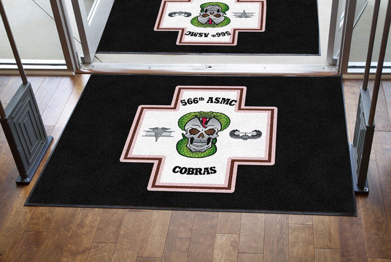 566Cobras 4 X 6 Rubber Backed Carpeted HD - The Personalized Doormats Company