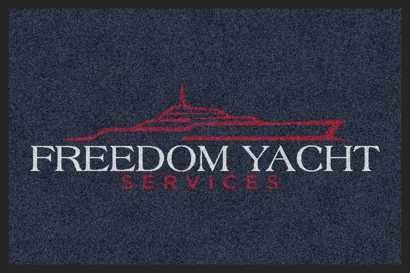 Freedom Yacht dorr mat 2 X 3 Rubber Backed Carpeted HD - The Personalized Doormats Company