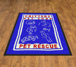 critters runner 2 x 3 Rubber Backed Carpeted - The Personalized Doormats Company