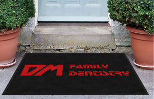 DM Family Dentistry 3 X 4 Rubber Backed Carpeted - The Personalized Doormats Company