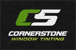 Cornerstone Window Tinting 4 X 6 Rubber Backed Carpeted HD - The Personalized Doormats Company