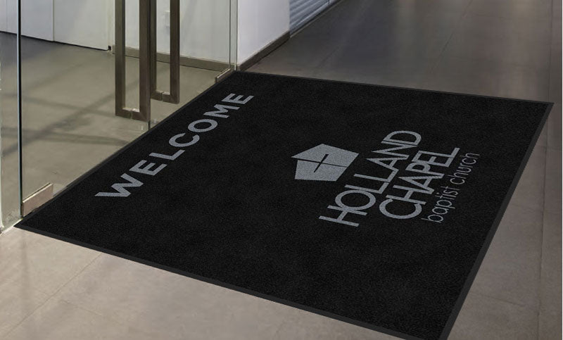 Holland Chapel Baptist Church 5 X 5 Rubber Backed Carpeted HD - The Personalized Doormats Company