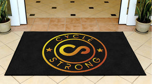 Cycle Strong 3 X 5 Rubber Backed Carpeted HD - The Personalized Doormats Company