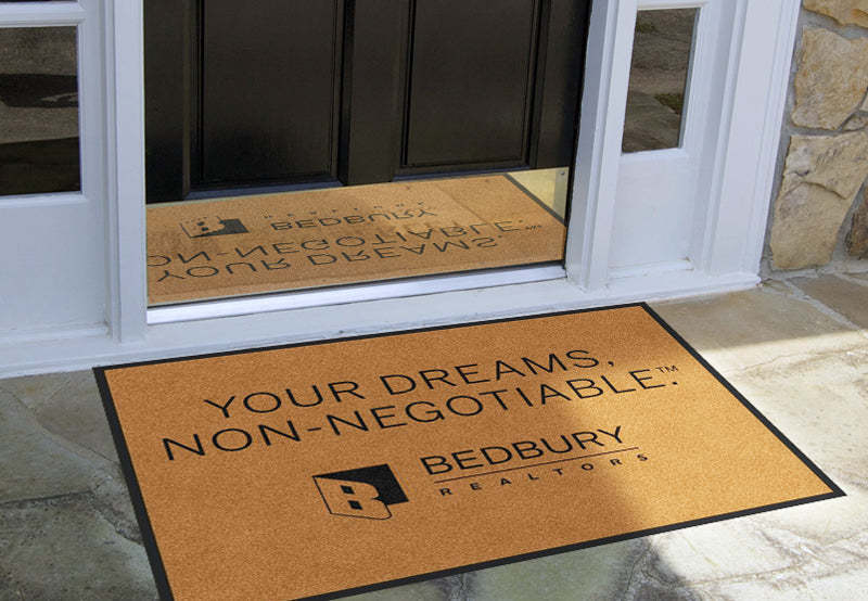 Bedbury Realtors 3 X 4 Rubber Backed Carpeted HD - The Personalized Doormats Company