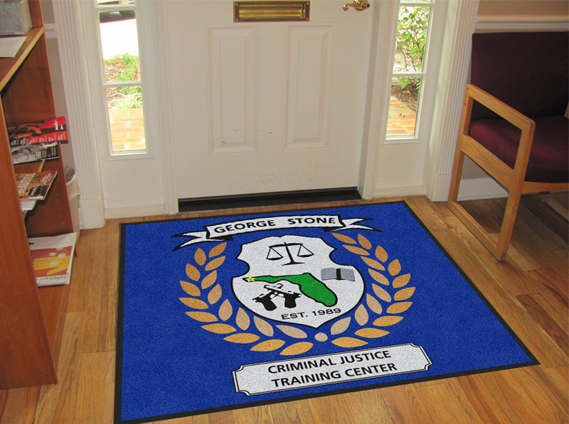 George Stone 3.83 X 4.17 Rubber Backed Carpeted HD - The Personalized Doormats Company