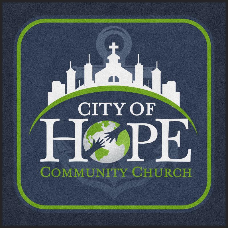 City of Hope 6 X 6 Rubber Backed Carpeted HD - The Personalized Doormats Company