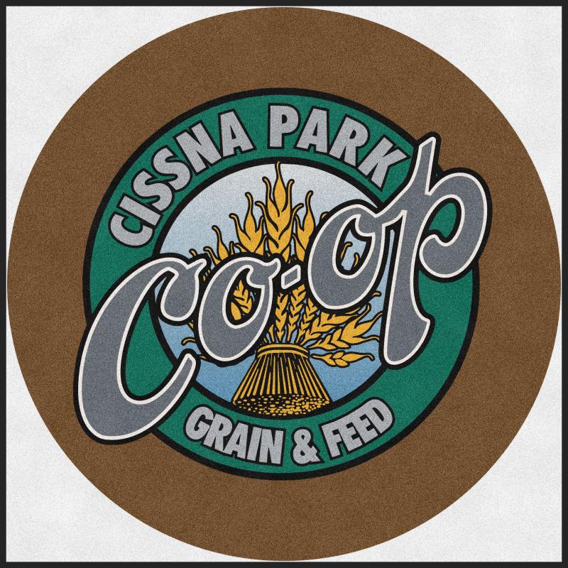Cissna Park Coop 6 X 6 Rubber Backed Carpeted HD Round - The Personalized Doormats Company
