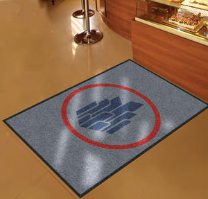 CignatureRealty round logo 3 X 5 Rubber Backed Carpeted HD - The Personalized Doormats Company