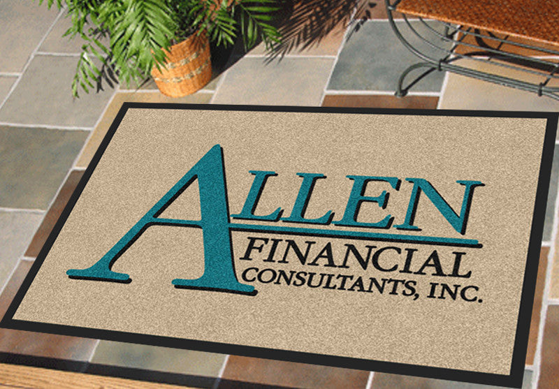 Allen Financial Consultants, Inc. 2 X 3 Rubber Backed Carpeted HD - The Personalized Doormats Company