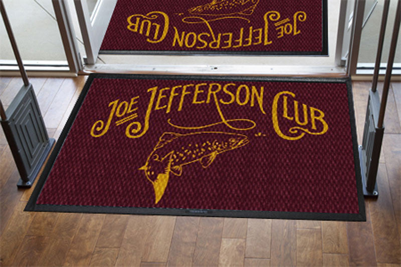 Joe Jefferson Club 4 x 6 Luxury Berber Inlay - The Personalized Doormats Company
