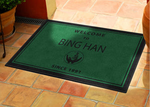 Bing Han Doormat 2x3 § 2 X 3 Rubber Backed Carpeted - The Personalized Doormats Company