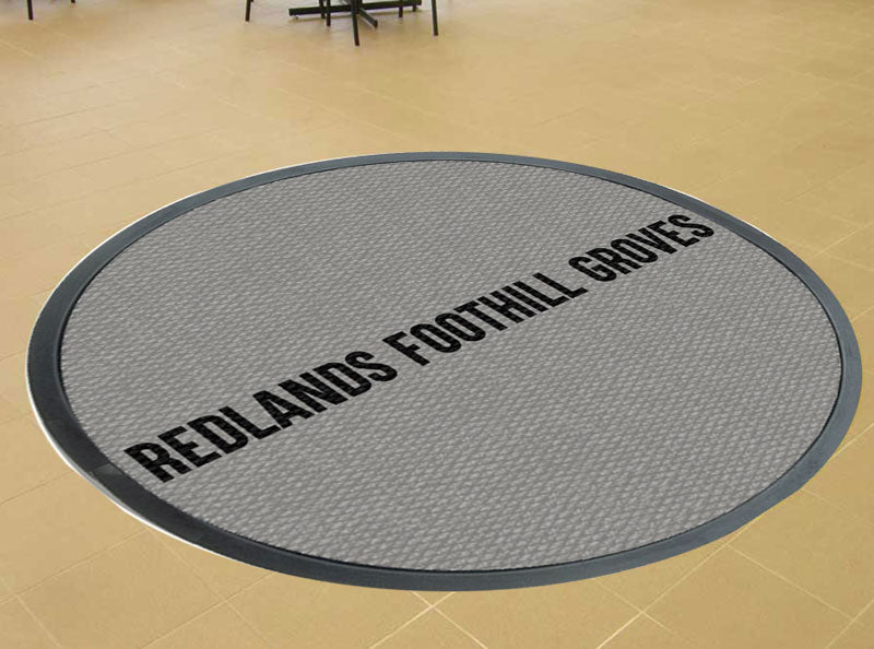 Create Your Own Round 5 x 5 Luxury Berber Inlay Logo Mat