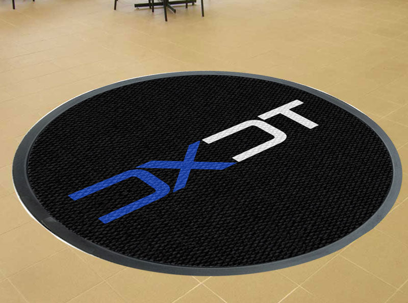 Create Your Own Round 7 x 7 Luxury Berber Inlay Logo Mat