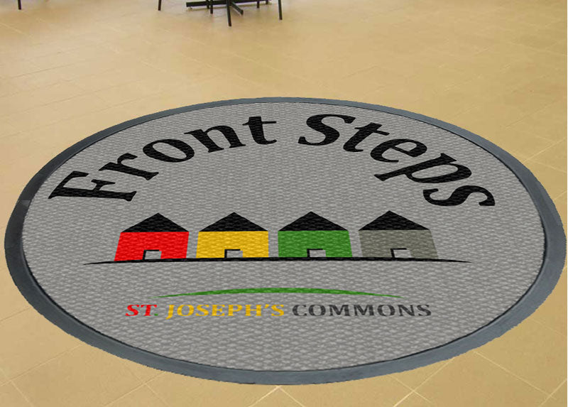 Create Your Own Round 10 x 10 Luxury Berber Inlay Logo Mat