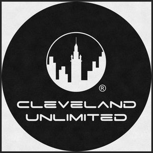 Cleveland Unlimited Records 6 X 6 Rubber Backed Carpeted HD Round - The Personalized Doormats Company