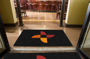 Clineva Logo Mat 4 X 6 Rubber Backed Carpeted HD - The Personalized Doormats Company