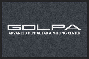 Golpa Dental Lab 2 X 3 Rubber Backed Carpeted HD - The Personalized Doormats Company