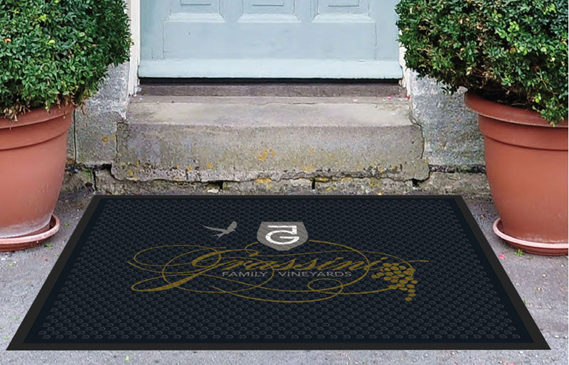 Grassini Family Vineyards 3 X 4 Rubber Scraper - The Personalized Doormats Company