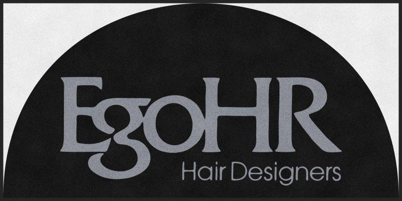 EgoHR 4 X 8 Rubber Backed Carpeted HD Half Round - The Personalized Doormats Company