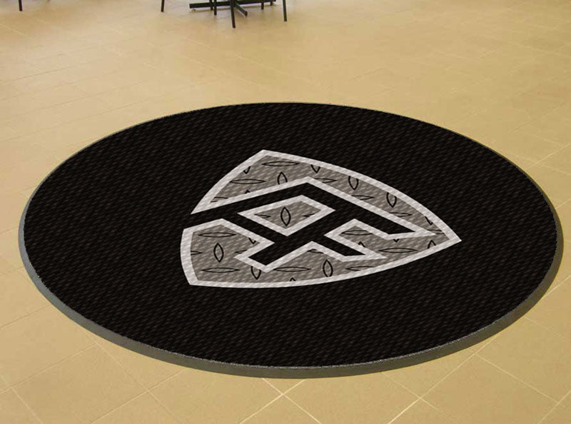Alpha round 12 X 12 Luxury Berber Inlay - The Personalized Doormats Company