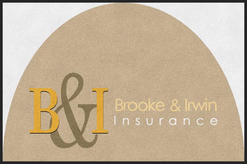 Brooke & Irwin Ins 4 X 6 Rubber Backed Carpeted HD Half Round - The Personalized Doormats Company