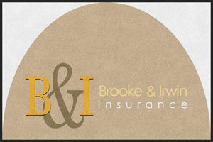 Brooke & Irwin Ins 4 X 6 Rubber Backed Carpeted HD Half Round - The Personalized Doormats Company
