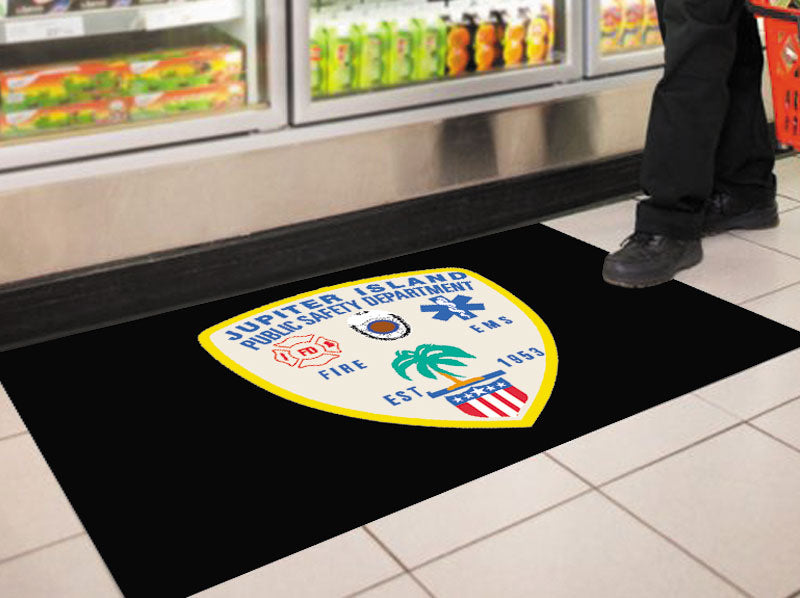 Jupiter Island Public Safety 3 X 5 Floor Impression - The Personalized Doormats Company