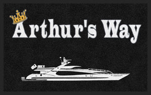Arthur's Way 1.67 X 2.67 Rubber Backed Carpeted HD - The Personalized Doormats Company