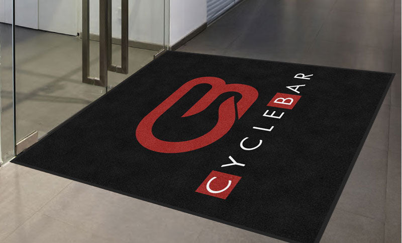 Cycle Bar 6 X 6 Rubber Backed Carpeted HD - The Personalized Doormats Company