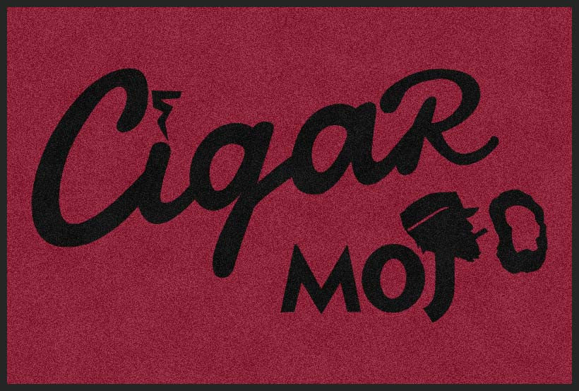 Cigar Mojo 4 X 6 Rubber Backed Carpeted HD - The Personalized Doormats Company