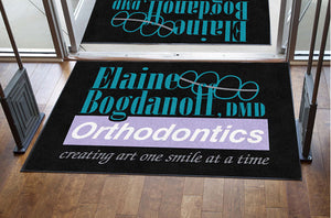 Bogdanoff Orthodontics 4 X 6 Rubber Backed Carpeted HD - The Personalized Doormats Company