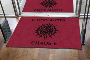 C BTRY 4-27FA, Fort Bliss TX 4 X 6 Rubber Backed Carpeted HD - The Personalized Doormats Company