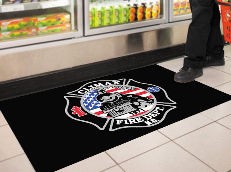 Climax Fire Department 3 x 5 Floor Impression - The Personalized Doormats Company