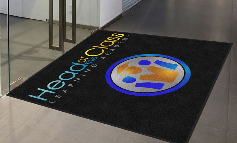 Head of the Class Learning Academy, Inc. 6 X 6 Rubber Backed Carpeted - The Personalized Doormats Company